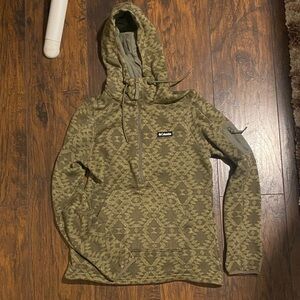 Columbia Green Patterned Pullover Hoodie